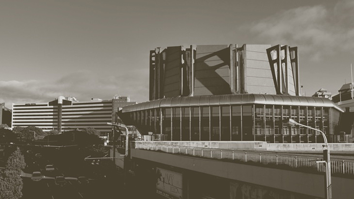 Architectural image of the outside of the Michael Fowler building